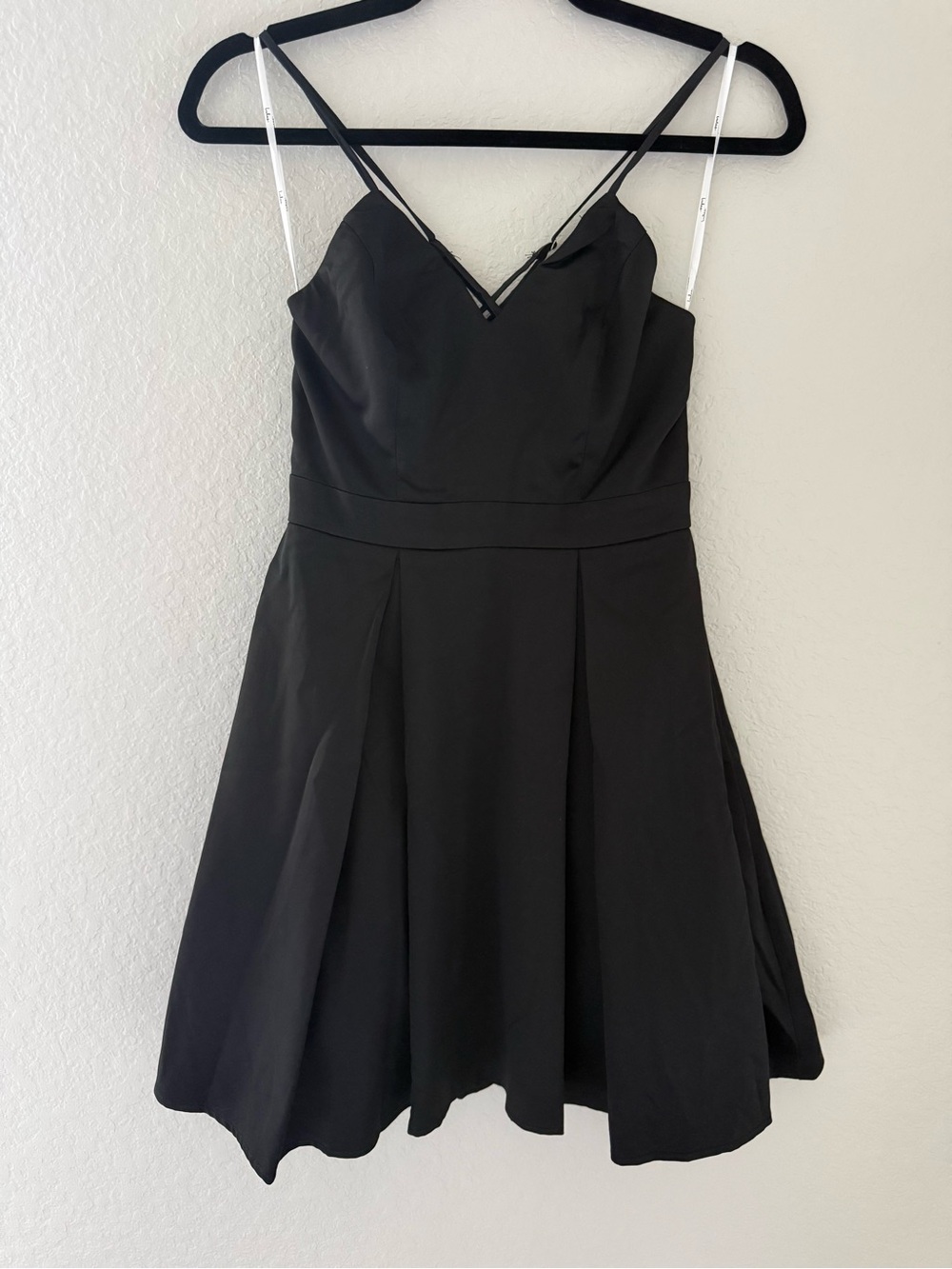 Lulus Black Spaghetti Strap A-Line Mini Dress